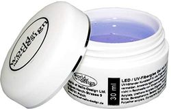 World of Nails-Design - Gel de construção (30 ml, fibra de vidro, luz LED/UV, transparente, viscose, com protetor solar como gel de 1 fase, qualidade do distribuidor especializado)