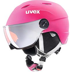 uvex Junior Visor Pro - Casque de Ski pour Enfants - avec Visière - Réglage de la Taille Individuel - Pink Matt - 52-54 cm