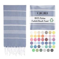 Cacala Toalhas de banho turquesa de série, algodão, cinzento, azul, 95 x 175 x 0,5 cm
