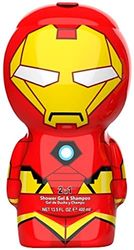 AIR-VAL Marvel Iron Man 2 in 1, Gel Doccia e Shampoo, Statuetta 3D con Grande Profumo, per Bambini e Adulti (400 ml) Occhiali, Multicolor, Taglia Unica Donna