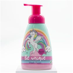 Magic Unicorn Kids Body Wash Foam with Bubble Gum Scent - Dermatologically Tested, Gentle & Hydrating Cleanser with Glycerine, Paraben-Free Non-Irritating Formula for Sensitive Skin, Ages 3+, 300ml