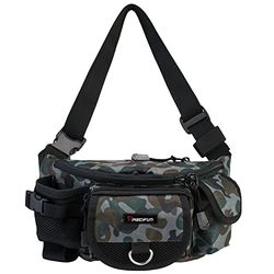 Piscifun Sac de pêche Portable pour matériel de pêche en Plein air - Multifonctionnel - Sac Banane - Couleur Camouflage Jungle