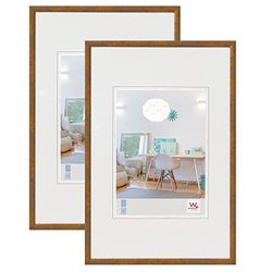 walther Design Picture Frame taupe 20 x 30 cm Twin Pack, New Lifestyle Plastic Frame KV030XD