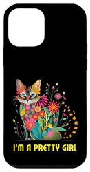 "I'm a Pretty Girl" Cute Cat Loving Donne Ragazze Cottagecore Custodia per iPhone 12 mini