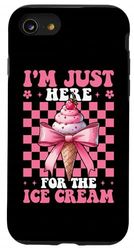 I'm Just Here For The Ice Cream Cone Girl Mom Pink Coquette Case for iPhone SE (2020) / 7/8