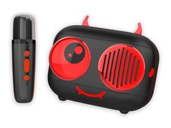 CGV Diablo Wireless Bluetooth Speaker and Microphone Karaoke Kit | Magic Voice Effects Controls on the Mic | Compatible with iOS and Android | Battery Life 8 Hours USB Charging