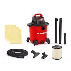Craftsman CMXEVBE18590, 9 Gallon Shop Vacuum, Polypropylene, Red, 9 Gal 4.25 Peak HP w/Dust Bags