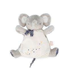 KALOO - Petite Chansons - Doudou Burattino Elephant Grigio - Doudou Baby - Peluche Marionetta a mano 24 cm - Gioco di risveglio - fin dalla nascita, K210004