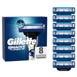 Gillette Mach3 Turbo Cuchillas de Afeitar Hombre, Paquete de 8 Cuchillas de Recambio (el embalaje puede variar)