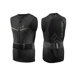 SALOMON męska L40863500 ochraniacz na plecy narciarskie, regulowana, MotionFit, oddychająca, kamizelka świetlna Flexcell, czarna, XL