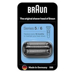 Braun Series 5 Electric Shaver ORIGINAL Replacement Head, Easily Attach Your New Shaver Head, Compatible With All New Generation Series 5/6 Electric Shavers, 53B, Black