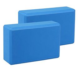 EXERZ Yoga Blokken 2 stks Gym Bakstenen Hoge dichtheid EVA Foam -Comfortabele Fitness Yoga Bakstenen, Antislip, Lichtgewicht en Reisvriendelijke Pilates Practice (blauw)