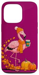 Automne Flamant Rose Pumpkin Spice Ambiance Festivités Coque pour iPhone 13 Pro