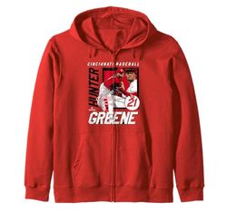 Hunter Greene | Cincinnati MLB Baseball Players | MLBHGR203M Zip Hoodie
