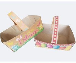 Cestas marca OSMA. Modelo Easter cardboard basket 13x16cm, CRAFT, motifs as