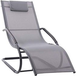 Wave Lounger - Aluminium - Grijs