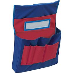 Pacon Tabla de bolsillo, almacenamiento de silla, azul y rojo, 18-1/2 pulgadas de alto x 14-1/2 pulgadas de ancho x 2-1/2 pulgadas de profundidad, 1 tabla