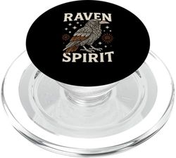 Raven Spirit Vintage Women's Crow PopSockets PopGrip for MagSafe
