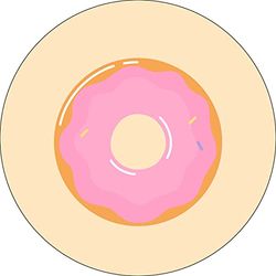 Bonateks, Ronde digitaal bedrukte muismat, antislip onderkant, voor kantoor en thuis, diameter: 22 cm
