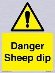 Gevaar Schapen dip Sign - 150x200mm - A5P