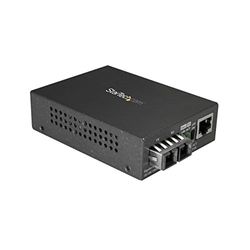 StarTech.com Conversor de mídia Gigabit Ethernet RJ45 para fibra ótica SC multimodo 1000Base-SX - conversor de fibra para cobre - 550 m