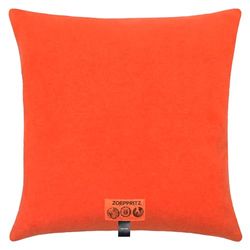 Mjukt fleece-örngott – polarfleece-örngott med virkade stygn – fluffigt örngott – 50 x 50 cm – 265 Papaya – från "zoeppritz since 1828", 702291-265-50 x 50