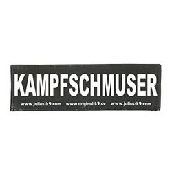 Julius-K9 Verwisselbare haak & lus patches, Kampfschmuser, Small, Zwart