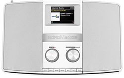 Nordmende Transita 400 Internetradio (DAB+, FM, stereo-radio, W-LAN, Spotify Connect, Bluetooth Audiostreaming, NFC, kleurendisplay, wekker, hoofdtelefoonaansluiting, 2 x 10 watt, AUX-In) wit