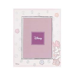 VALENTI & CO. - Disney Mimmi - Träram 13 x 18 cm - Bordsfotoram med silverdetaljer - Presentidé Födelse Flicka eller Dopgåva - Fotoram för Barnrum