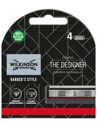 Wilkinson Sword Barber's Style - Rasoio The Designer - Lame di ricarica - Confezione con 4 lame di ricarica