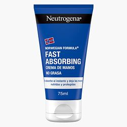 Neutrogena Fórmula Noruega Fast Absorbing (1 x 75 ml) creme de mãos reparador não gordura com glicerina e vitamina E, creme para mãos rachadas e secas de rápida absorção