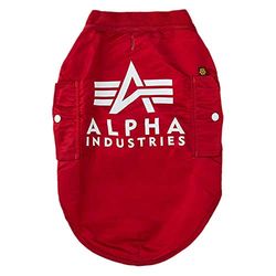 Alpha Industries MA-1 Dog Jacket Backprint Rbf Red M