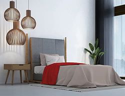Trendy Chic Bed Set, Red, Single