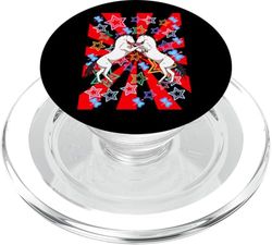 Caballo Caballos Niños Niño Niña Niño Retro 80 Jinete PopSockets PopGrip para MagSafe