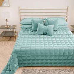PETTI Artigiani Italiani - One and a Half Bedspread, One and a Half Quilt, Spring Quilt, Soft and Warm Velvet, 100% Made in Italy