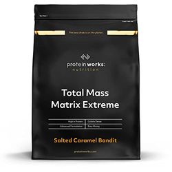 Protein Works Total Mass Matrix Extreme Protein Powder | Mass Gainer | High Calorie Weight Gainer | With Glutamine, Creatine & Vitamins | Salted Caramel Bandit | 1.325 Kg