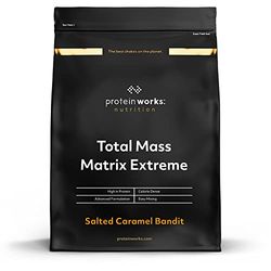 Total Mass Matrix Extreme Protéine en Poudre | Caramel Salé | Gain de Masse | Gain de Poids Hypercalorique | Avec Glutamine, Créatine et Vitamines | THE PROTEIN WORKS | 2.12kg