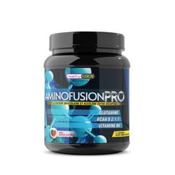 Aminofusion PRO | BCAAs + Glutamine + Vitamine B6 | Supplément pour athlètes | Augmentez votre masse musculaire | Retardez la fatigue et accélérez la récupération | Goût pastèque | 30 doses