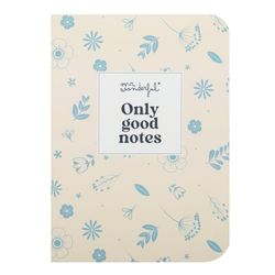 Mr. Wonderful - Libreta A6 - Only good notes - Libreta personalizada - Libreta de 160 páginas - Libreta con exterior cubierto en pana