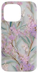 Lavender Cherry Blossom Floral Cottagecore Aesthetic Case for iPhone 14 Pro Max