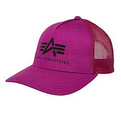 Alpha Industries Basic Trucker Casquette Trucker pour Hommes Dark Magenta