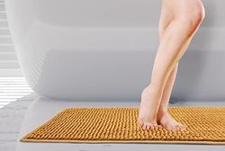 Emma Barclay Noodle Tapis de Bain antidérapant Doux au Toucher Ocre 45 x 75 cm