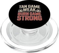 Tan Game Juego de quemaduras débiles Fuertes quemaduras solares PopSockets PopGrip para MagSafe