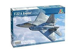 Italeri -2822 F-22A Raptor, schaal 1:48, modelkit, model van kunststof, modelbouw, kleur grijs, IT2822