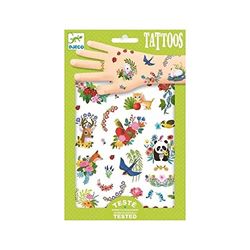DJECO Vår tillfälliga tatueringar, blommig, flerfärgad, 1 st (1-pack) (DJ09591)