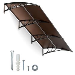 IDZO Luifels voor deuren van 40 x 120 inch, SPF 50+ UV-beschermende raamluifel aan de buitenkant met aluminium verbindingsstuk, te gebruiken voor voordeuren/ramen, overhangluifel voor zonneluiken, UV,
