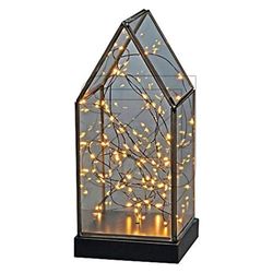 Konstsmide Lanterna LED in Vetro, Nero