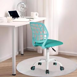 FurnitureR Chaise de Bureau pivotante à Hauteur réglable avec Petit Trou, pour Chambre d'enfant ou Salle d'étude, Vert I