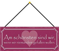Schatzmix Plaque Murale en tôle avec Cordon Multicolore 27 x 10 cm