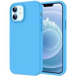 LOVE 3000 Ontworpen voor iPhone 12 hoesje/iPhone 12 Pro hoesje, premium siliconen met [zachte anti-kras microvezel voering] Schokbestendige beschermhoes voor mannen vrouwen meisjes 6,1 inch, blauw